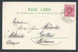 Natal 1903 Picture postcard showing the mouth of the Illovo River, written from Durban to Austria, p