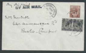 Malaya - Singapore 1926 (Aug 23) Singapore-Port Swettenham flight by Air Survey Co. DH9 seaplane, fl