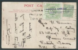 G.B. - Railways 1908 Picture postcard of Tweedmouth to London NW bearing KEVII 1/2d and North Easter