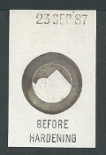 Egypt 1887 De La Rue MASTER DIE PROOF of the embossed vignette of the pyramid and sphinx design for