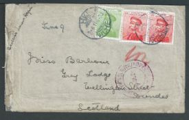 The Scottish Women's Hospitals Serbia - Valjevo - Dundee - Scotland. The cover with a manuscript fo