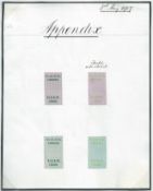 Printers De La Rue Appendix Sheet dated 3rd May 1907 bearing in two double columns 4 adhesive De La