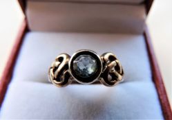 Sterling Silver Celtic Knot Topaz Ring