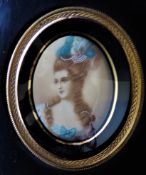 Miniature Marie Antoinette Hand Painted Portrait