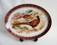 Vintage Hand Painted Oval Plate