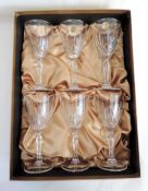 Italian Lead Crystal Wine Glasses Set of 6