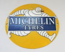 Vintage Cast Iron Michelin Man Wall Plaque
