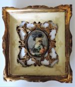 Antique Miniature Portrait Sarah Siddons After Gainsborough