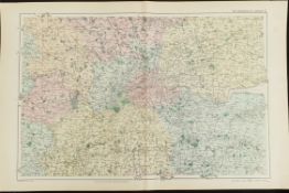 Antique Map The Environs of London 1899 G. W Bacon & Co.