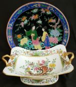 Antique Spode Eden Pattern Fruit Bowl & Early 20th Century Chinese Charger