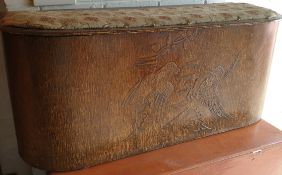Antique Ottoman With A Carved Front