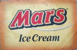 Vintage Retro Large Mars Ice Cream Metal Advertising Shop Sign