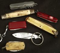 Vintage Parcel of 7 Pen Knives Includes English Electric