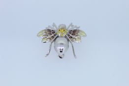 Nicole Barr Sterling Silver Bee Broach