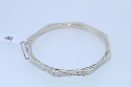 Silver Hallmarked Hand Engraved Bangle