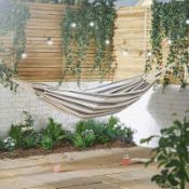 (KK107) 2 Person Garden Hammock with Travel Bag – 100% Cotton Canvas