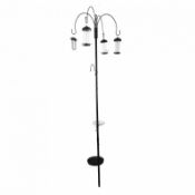 (RU362) Wild Bird Decorative Feeding Station with 4 Feeders, Tray & Bath The bird feeding st...
