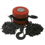 (QW27) 1 Ton Chain Lifting Block & Tackle Hoist Heavy Duty Load Maximum Lift Height: 2.5m Min...