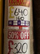 Regatta beige 5m x 4m ( 16ff4in x 13ft)loop pile polypropylene hessian back