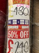Campa multi beige 4m x 4m (13ft x 13ft ) loop pile polypropylene felt back