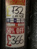 Venus carbon 6.1m x 4m (20ft x13ft )loop pile polypropylene feltback