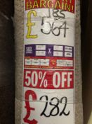 Sweet home beige 4.4m x 4m (14ft3in x 13ft) loopcontract polypropylene hessian back