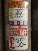 Seattle beige 6m x 4m (19ft 6in x 13ft ) loopcontract polypropylene hessian back