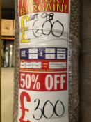 Venus orosso 5mx 4m (16ft4in x 13ft) loop pile polypropylene feltback