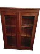 Leaded Glass Oak Book Case