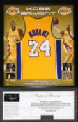 Kobe Bryant Hand Signed & Framed Los Angeles Lakers Jersey with Panini COA