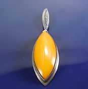 Amber pendant and chain