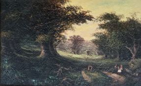 After Sam Bough Cadzow Forest Oil Painting