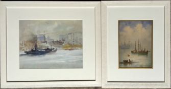 Maritime Scenes Dingwall and The Clyde Pair Watercolours
