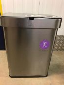 Simplehuman Rectangular Sensor Bin with Voice Control, 58L, Silver (a10)