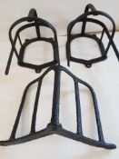 3 Victorian Harness/Bridle Racks