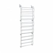 (LF154) White 72 Shoe Door Hanging Shelf Shoe Rack Storage Organiser​ The 36 Pair Ove...