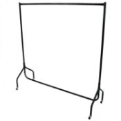 (LF280) ft Garment Clothes Rail Super Heavy Duty All Metal Black 5ft Wide, 5ft High - Measures...