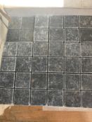 20 x Black Tumbled Travertine Mosaic 4.8x4.8cm