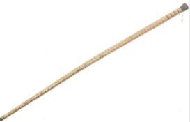 A 19th century nautical walking stick cane of shark vertebrae and baleen construction