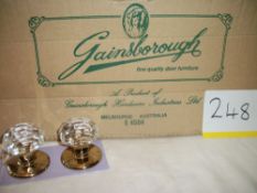 24 Pair x Gainborough Crystal Knob Set Imported from Australia RRP £45 per Set
