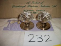 Gainsborough Crystal Knob Set Imported from Australia RRP £45 per Set