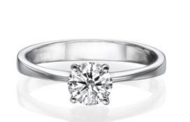 14KT White gold ring 1.20ctw gia cert