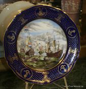 Spode The Maritime England Plates No.3 The Four Days Battle, June 1666 Cabinet Plate