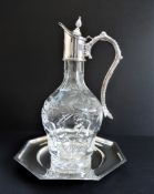 Vintage Silver Plate & Crystal Decanter