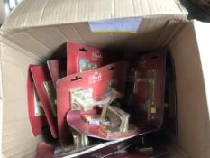 BOX OF MIXED BRASS HANDLES
