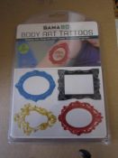 500pcs - Body Art Tattoo- Gama Go - pcs in lot brand new and sealed original RRP £4.99.?? 500pcs in