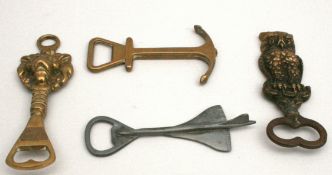 Vintage Collection of 4 Bottle Openers Includes Concord