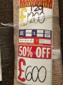 100% Wool Sahara Kos 6M X 4M (19Ft6In X 13Ft) Loopcontract Hessian Back