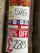 Tramore Bark 4M X 3.6M (13Ft X 11Ft 9In ) Polypropylene Twist Pile Hessian Back