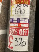 Seattle Steel Grey 5M X 4M (16Ft 4In X 13Ft) Polypropylene Loopcontract Hessian Back